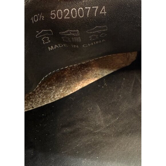 Hugo Boss Men's 10.5 Dikko Black Leather Dress Loafers Horsebit Logo 50200774 - Picture 8 of 9